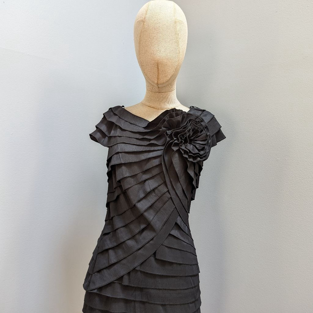 Tadashi Shoji Black Dress Size 4 - Picture 4 of 11